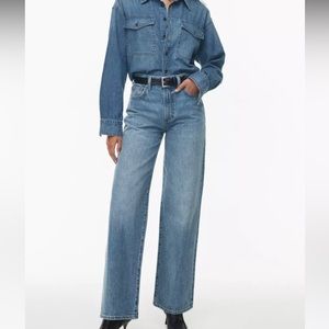 Denim Forum (Aritzia) The Farrah Hi-Rise Wide Jean